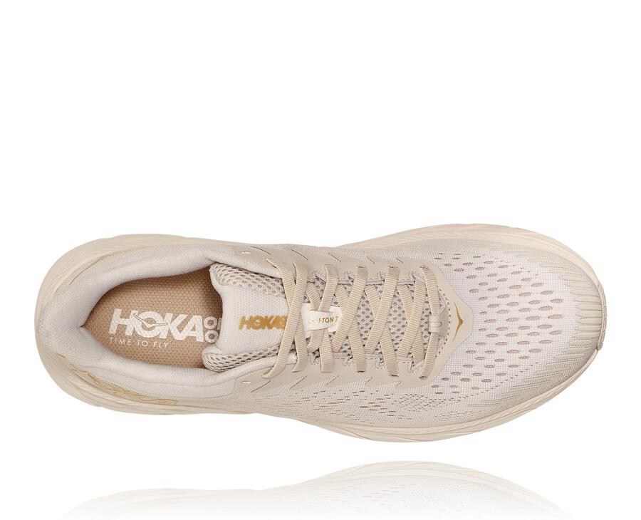 Hoka One One Koşu Ayakkabısı Erkek Beyaz - Clifton 7 - QS7681059